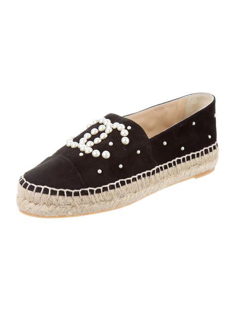 chanel shoes pearl toe|chanel espadrilles shoes for women.